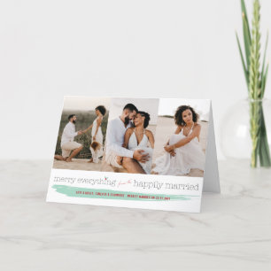 Merry Everything From The Happily Married 3 Photo Holiday Card