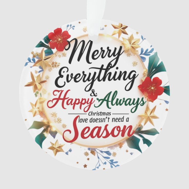 Merry Everything & Happy Always” Acrylic Circle  (devant)