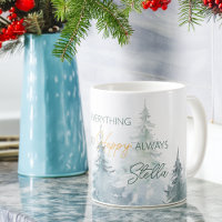 Merry Everything Happy Always Trees Personalized