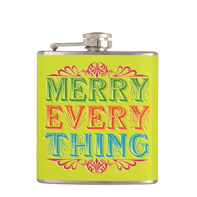 Merry Everything Hip Flask (Front)