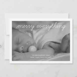 Merry Everything Holiday Photo Green Christmas