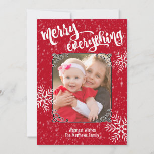 Merry Everything Holiday Snowfall Photo