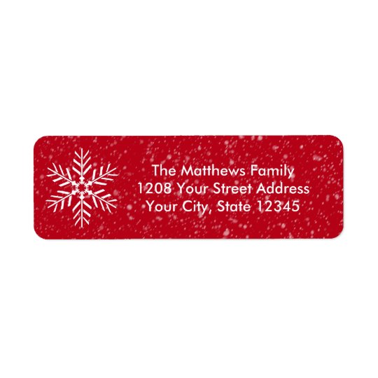Merry Everything Holiday Snowfall Return Address Label