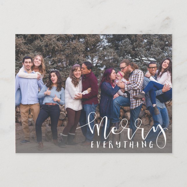 Merry Everything II Full Photo Holiday Post Card (Front)