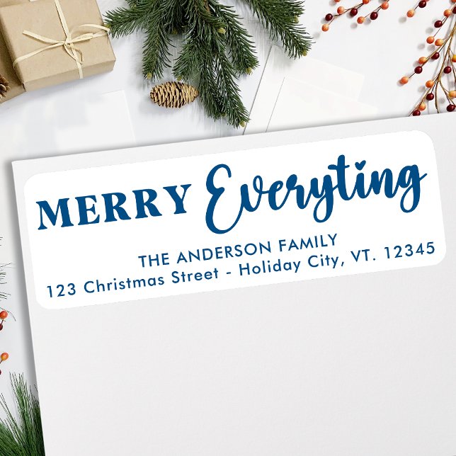 Merry Everything Modern Holiday Return Address (Creator Uploaded)