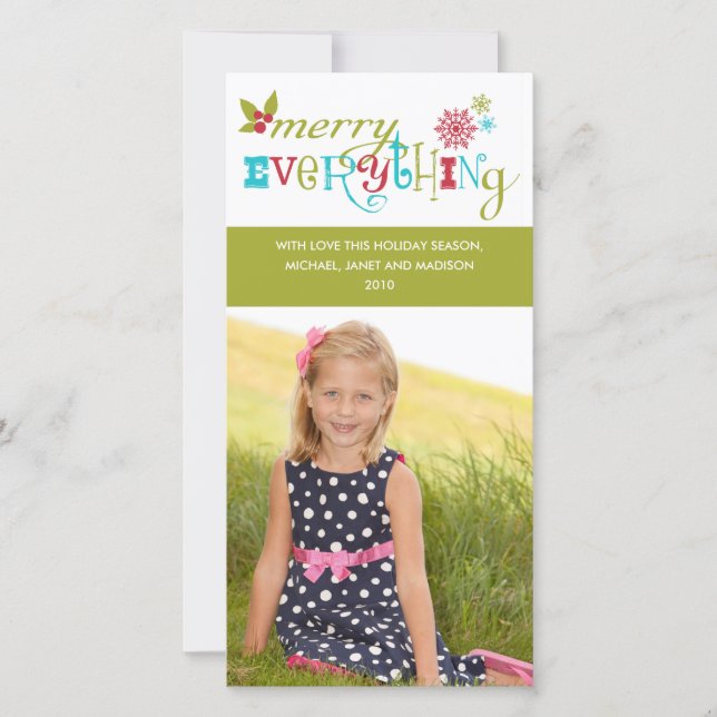 Merry Everything - Multi Cultural Holiday Card (Front)