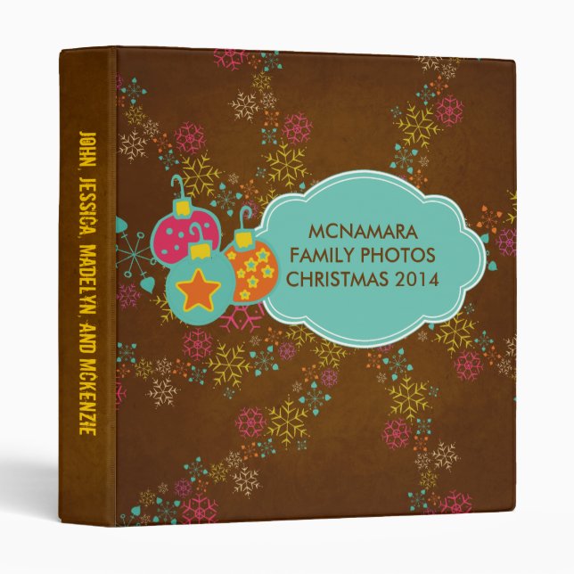 Merry Everything Ornaments Holiday Custom Binder (Front/Spine)