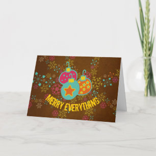 Merry Everything Ornaments Holiday Greeting Card