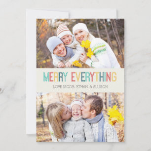 Merry Everything Photo Card Colourful