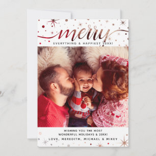 Merry Everything Photo Colour Matching Text Effect Holiday Card