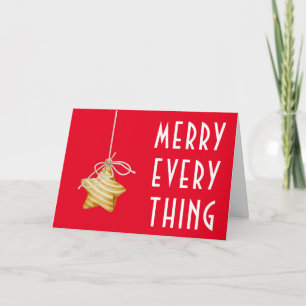 Merry Everything Star Ornament Christmas Card