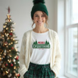Merry Everything | Vintage Graphic Christmas Tree Tri-Blend Shirt<br><div class="desc">Celebrate the magical and festive holiday season with our Christmas apparel. The design features our hand-drawn rustic and vintage style evergreen Christmas trees graphic tee with "Merry Everything" designed in a rustic vintage style typography in red and green. Personalize with optional established date. All illustrations are hand-drawn original artwork by...</div>