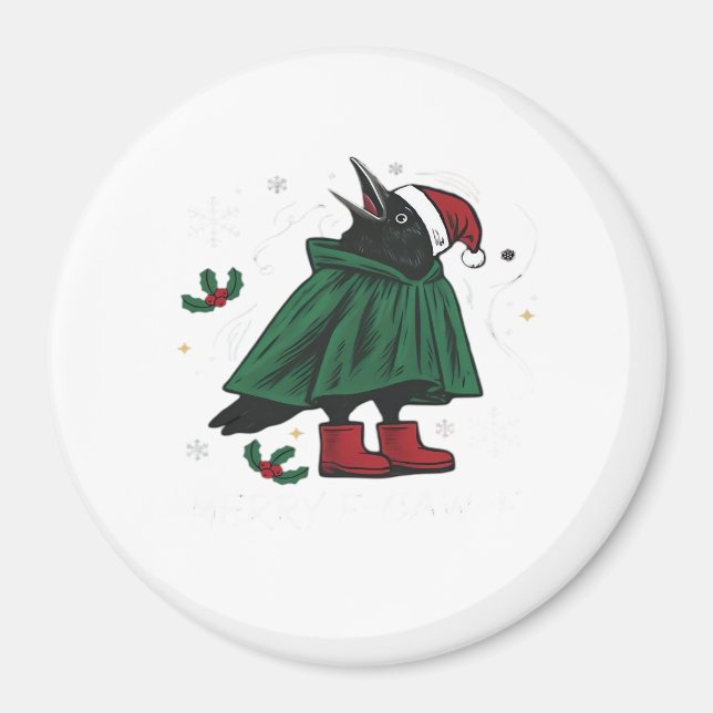 Merry F-Caw-F Classic Funny Graphic Magnet (Front)