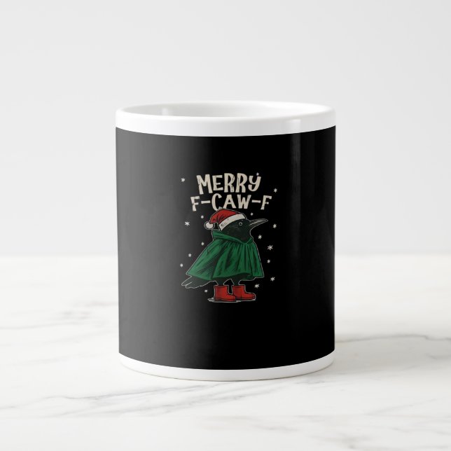 Merry F-Caw-F Large Coffee Mug (Front)