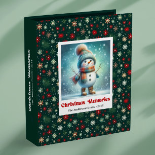 Merry festive Christmas snowman custom kids memory Binder