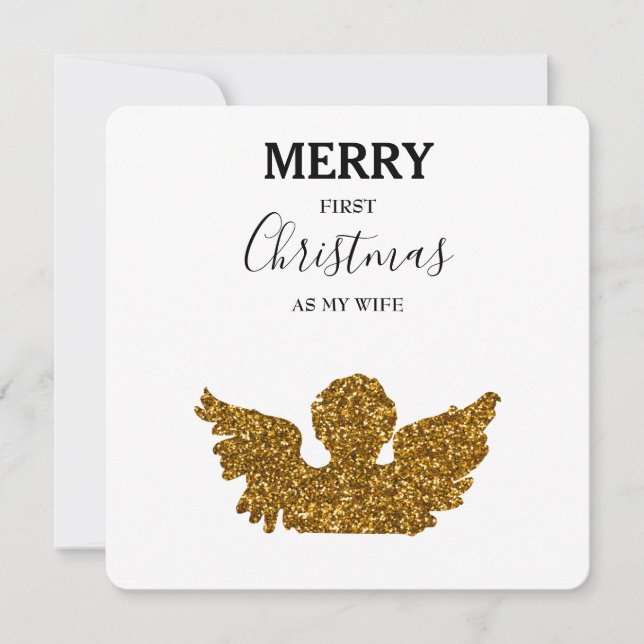 Merry First Christmas Wife Newly Weds Angel (Front)
