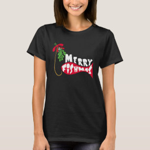 merry fishmas and ugly fishing christmas T-Shirt