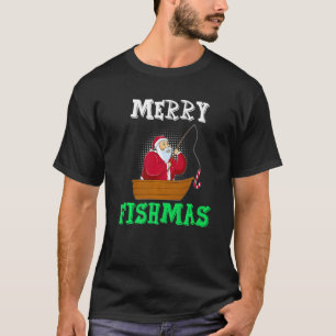 Merry Fishmas Angler Nicholas Angel Premium T-Shirt