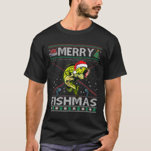 Merry Fishmas Byb Fish Fishing Christmas Ugly Swea T-Shirt