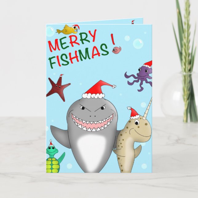 Merry Fishmas Christmas Card (Front)