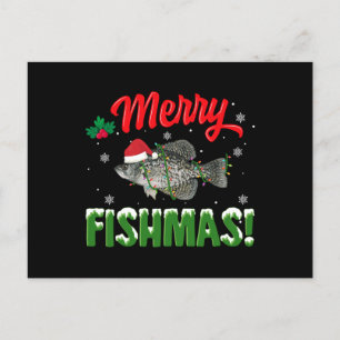 Merry Fishmas Christmas Fish lover Holiday Postcard