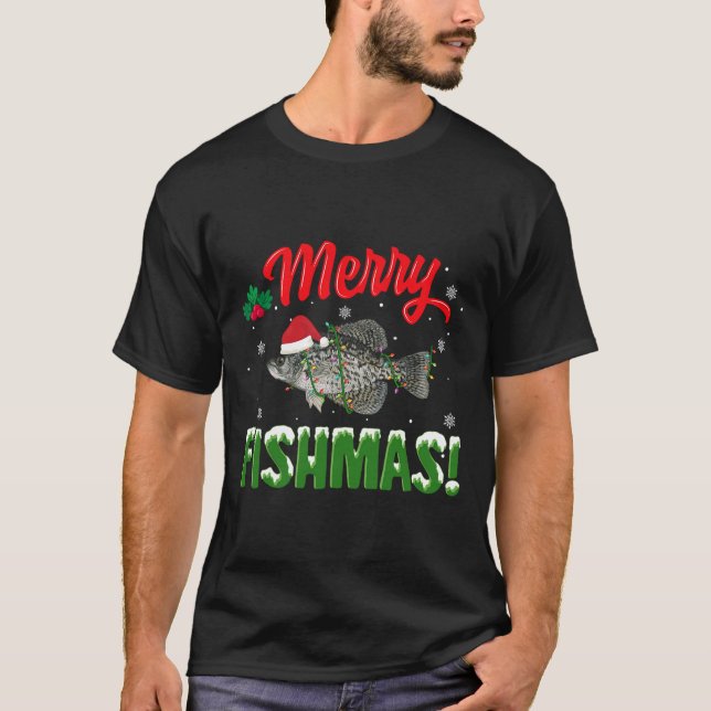 Merry Fishmas Christmas Fish lover  T-Shirt (Front)