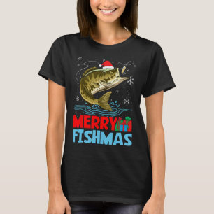 Merry Fishmas Christmas Fishing Holiday T-Shirt