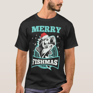 Merry Fishmas Christmas for fishers Fishing Fish T-Shirt