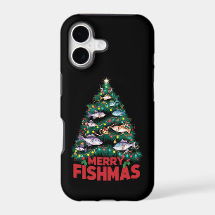 Merry Fishmas Christmas Tree Lights Fish Fishing 