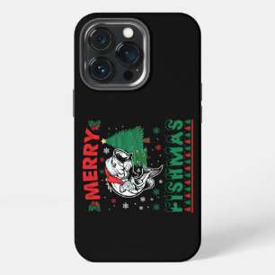 Merry Fishmas Fish Fishing Dad Fisherman Christmas iPhone 13 Pro Case