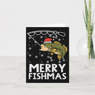 Merry Fishmas Fish Fishing Xmas Christmas Dad Men  Card
