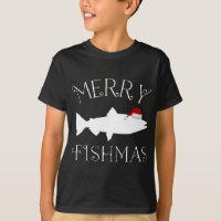 Merry Fishmas Fish Santa Hat Christmas