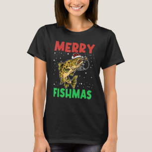 Merry Fishmas For Fisher u2013 Xmas Christmas Fish T-Shirt