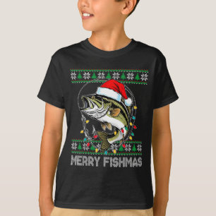 Merry Fishmas Funny B Fishing Christmas For Women  T-Shirt