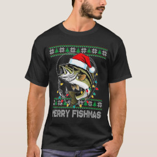 Merry Fishmas Funny B Fishing Christmas For Women T-Shirt