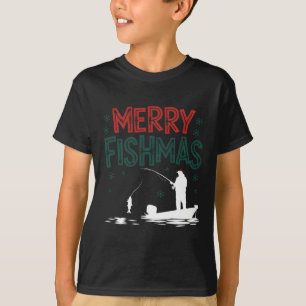 Merry Fishmas Funny Christmas Fisherman Holiday Fi T-Shirt