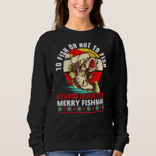 Merry Fishmas Funny Christmas Fishing Christmas Fi Sweatshirt