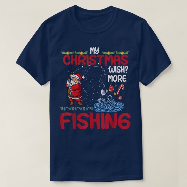 Merry Fishmas Funny Fishing Ugly Christmas Sweater (Design Front)