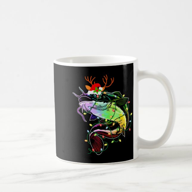 Merry Fishmas Santa Fishing Lovers Funny Fisherman Coffee Mug (Right)