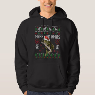Merry Fishmas Ugly Christmas Sweater Funny Angler 