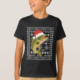 Merry Fishmas Ugly Christmas T Shirt Santa Fish Fi