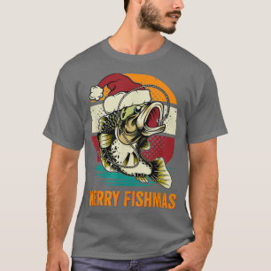 Merry Fishmas Ugly Sweater Fisherman Fishing Rod C
