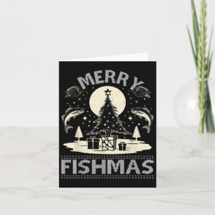 Merry Fishmas Ugly Xmas Sweater - Funny Christmas Card