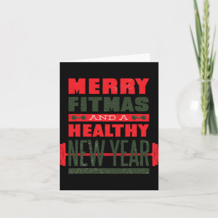Merry Fitmas And Happy New Rear Fitness Funny Xmas Card