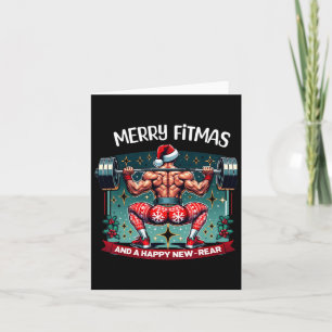 Merry Fitmas And Happy New Rear Year Fitness Weigh Card
