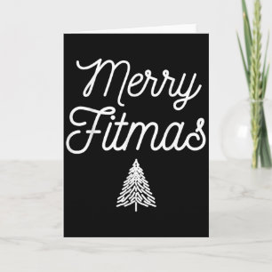 Merry Fitmas For Christmas Workout Xmas Gym Holida Card