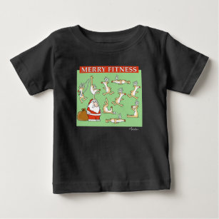 Merry Fitness exercise reindeer by Sandra Boynton  Baby T-Shirt