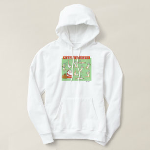 Merry Fitness exercise reindeer by Sandra Boynton Hoodie