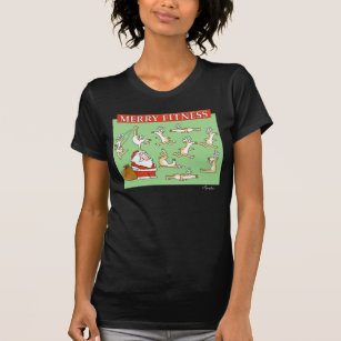 Merry Fitness exercise reindeer by Sandra Boynton  T-Shirt