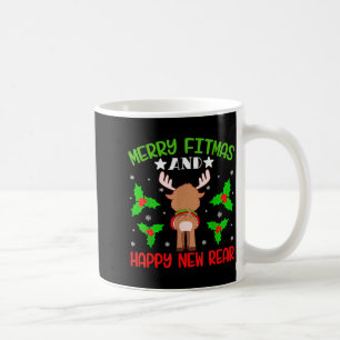 Merry Fitness Happy New Rear Workout Christmas Coffee Mug